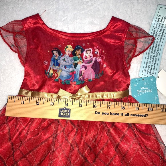 Disney Princess plaid red dress tulle age‎ 2 new  Cinderella Jasmine Snow White - Picture 7 of 12